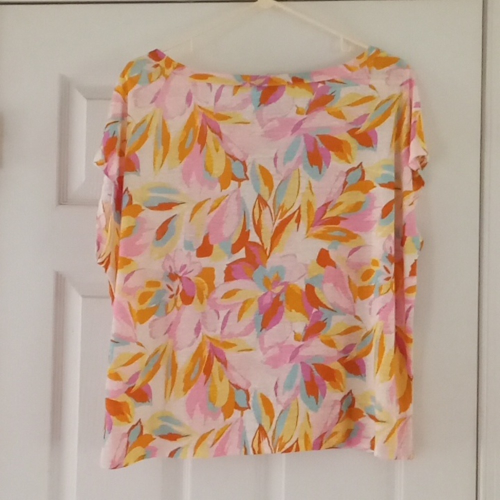 Joie Floral Print Linen Shirt - Picture 2 of 5